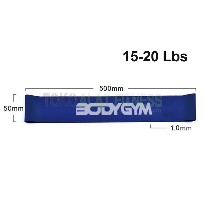 biru size wtm - Resistance Band Loop Band 1,0mm Blue Body Gym