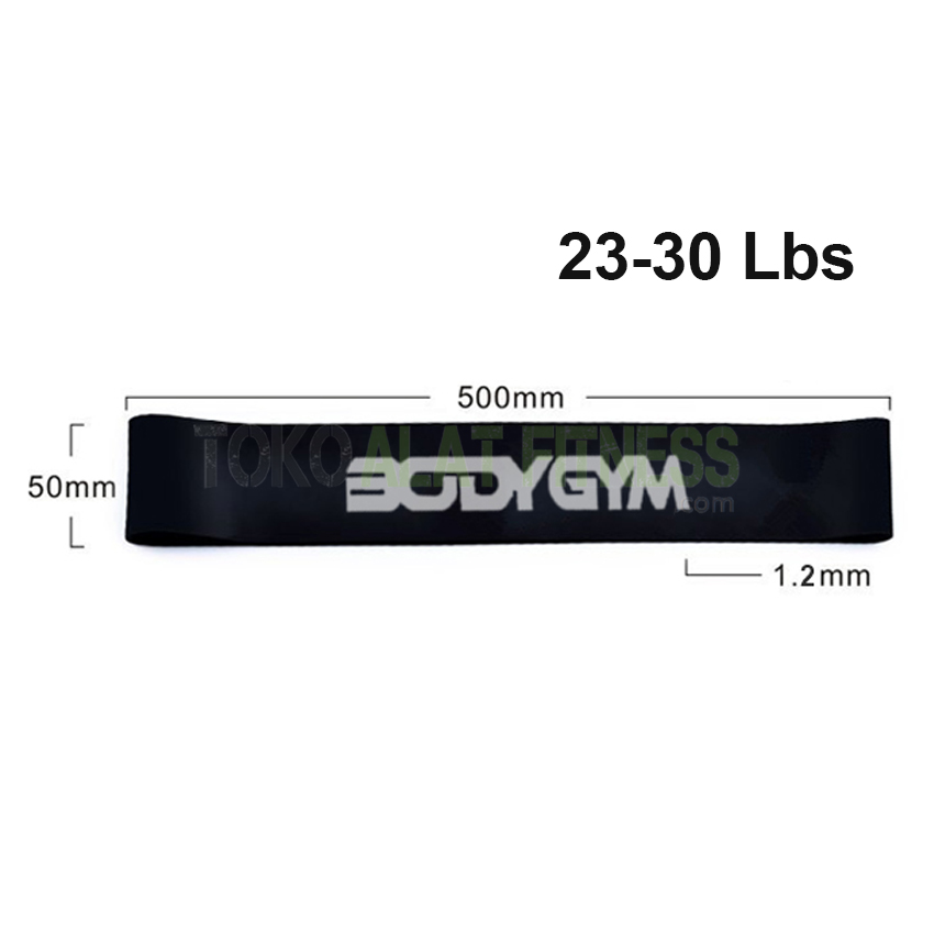 hitam size wtm - Resistance Band Loop Band 1,2mm Black Body Gym