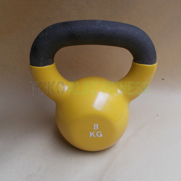 kettlebell vinyl 8kg kuning 3 - Kettlebell Vinyl 8kg (Import) Kuning Body Gym
