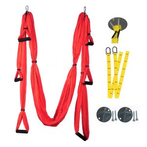 Body Gym Yoga Swing / Hammock + Mount Red