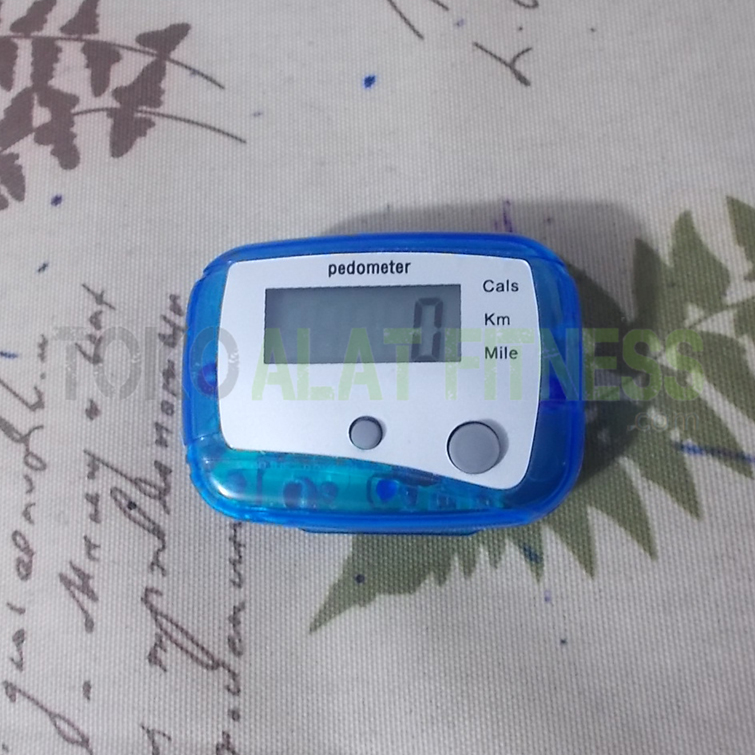 mini pedometer blue 3 wtr - Mini Pedometer With Two Keys, Blue Body Gym