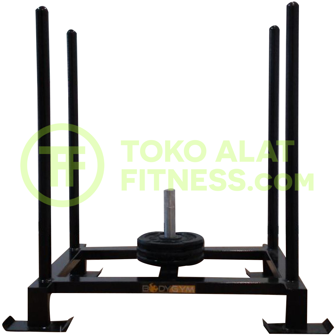 Jual Weight Sled Fitness Body Gym with 3 Iron Plate 10kg 