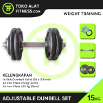 Adjustable dumbell set iron besi harga murah dumbel alat fitness 15 kg 1 150x150 - Adjustable Dumbell Set Iron 15 Kg Body Gym