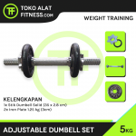 Adjustable dumbell set iron besi harga murah dumbel alat fitness 5 kg 1 150x150 - Adjustable Dumbell Set Iron 5 Kg Body Gym