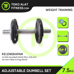 Adjustable dumbell set iron besi harga murah dumbel alat fitness 7.5 kg 1 150x150 - Adjustable Dumbell Set Iron 7.5 Kg Body Gym