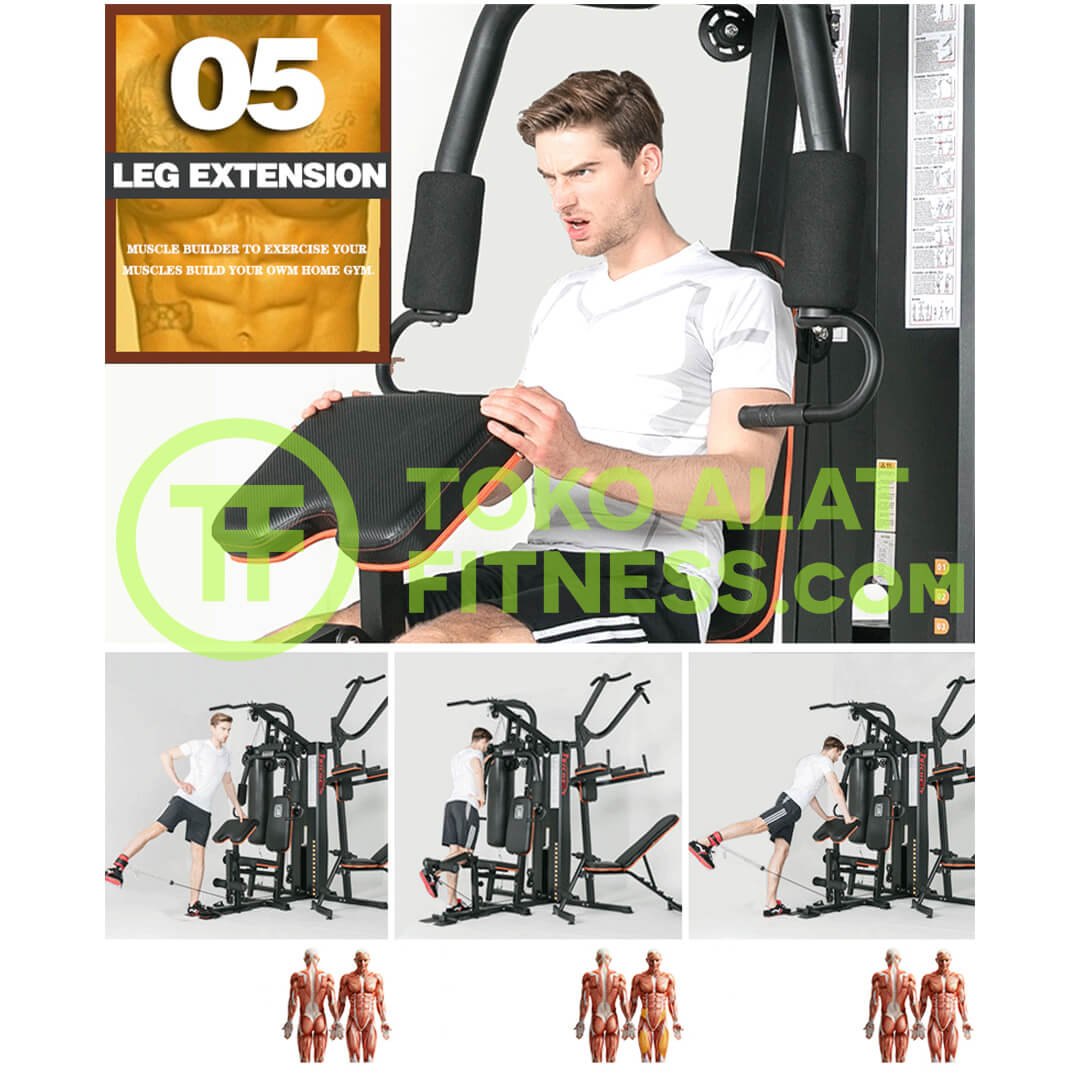 Home Gym 3 Sisi BGD303 Body Gym Premium Quality Alat Fitness Indonesia 7 - Gorefit Home Gym 3 Station