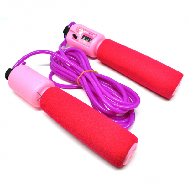 skip soft hand pink 600x587 - Skip Soft Hand With Counter Pink Jump Rope