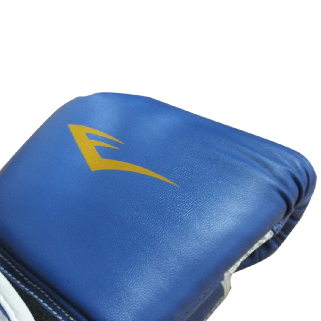 Sarung Tinju Everlast Pro Training Boxing Gloves 8oz Biru Logo - Everlast Sarung Tinju/Boxing Glove 8 OZ (biru)