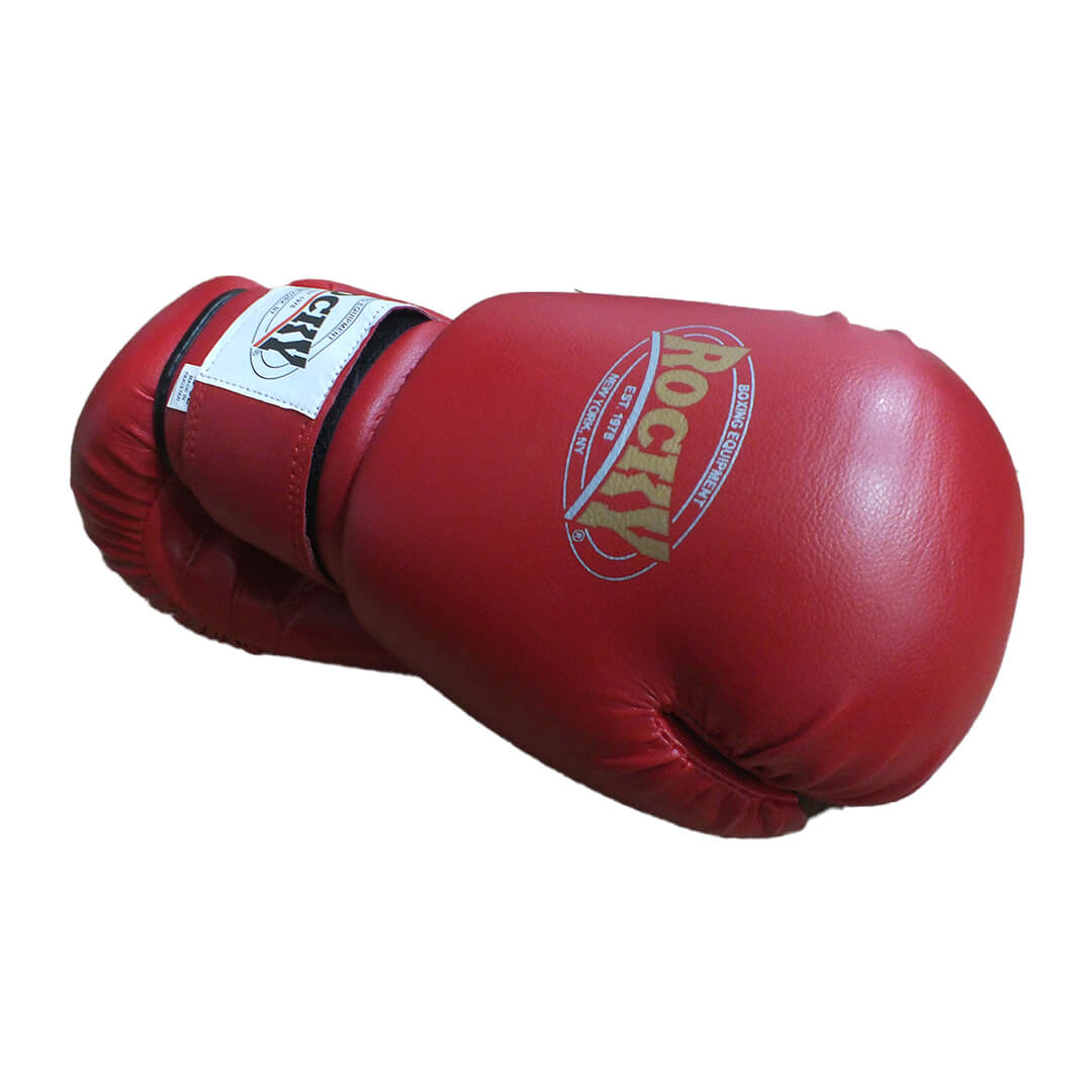 sarung tangan rocky merah 10 oz boxing muaytaiatas - Rocky Sarung Tinju Boxing Gloves RBG 1503