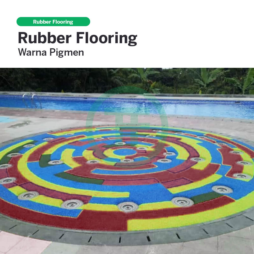 Rubber Flooring Warna Pigmen Kolam Renang - Rubber Flooring Warna Pigmented