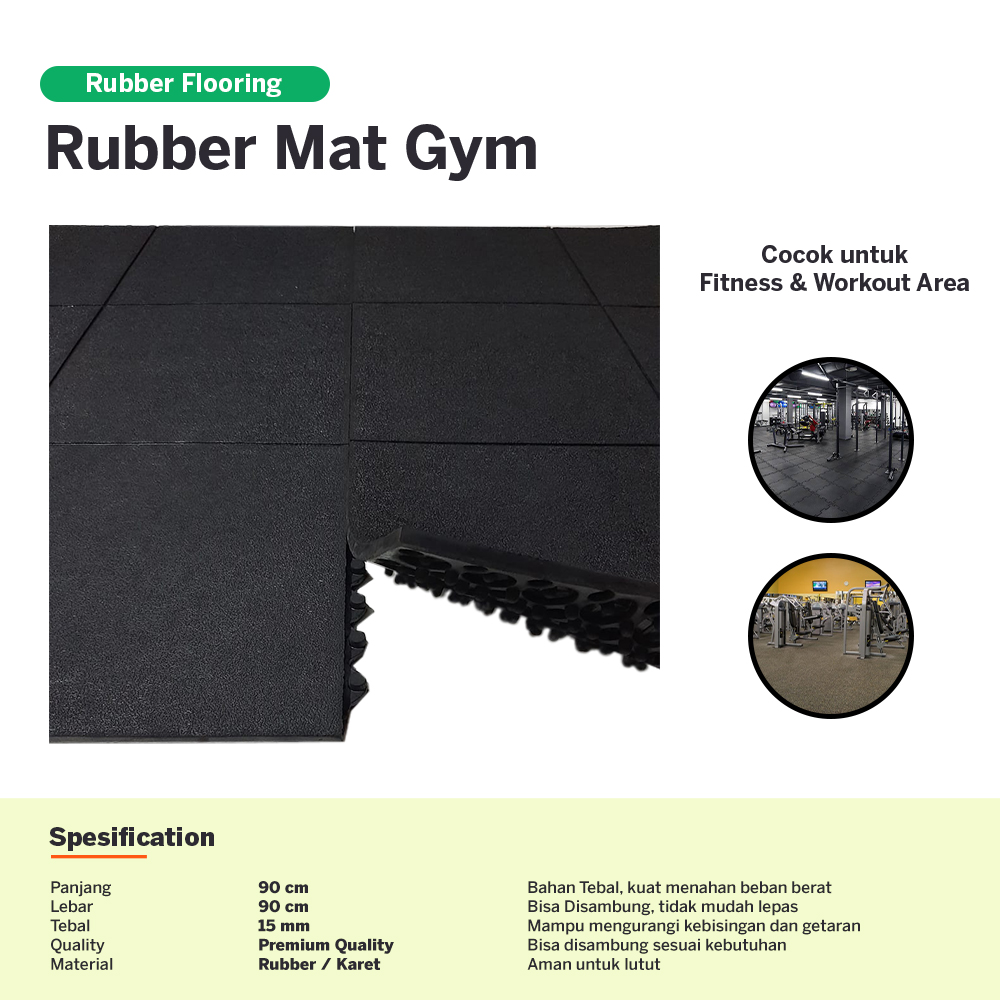rubber mat gym spesifikasi lengkap - Rubber Mat Gym