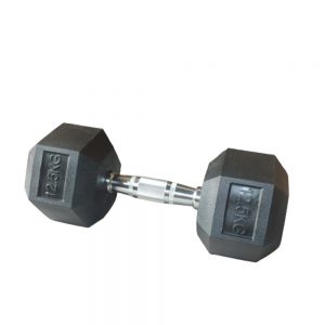 Dumbell Rubber Hex Hexagonal 12.5 Kg