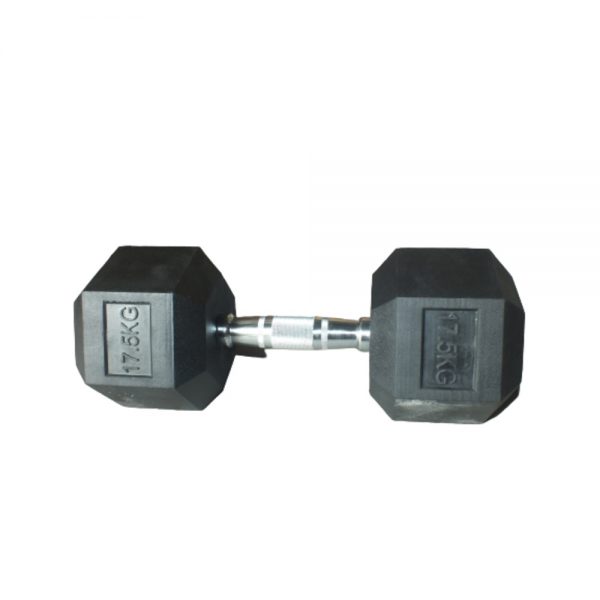 Dumbell Rubber Hex Hexagonal 17.5 Kg - Gambar 2