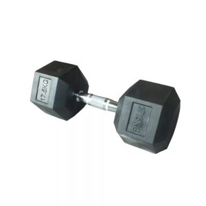Dumbell Rubber Hex Hexagonal 17.5 Kg