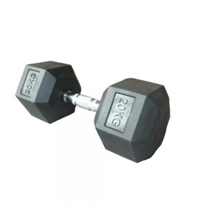 Dumbell Rubber Hex Hexagonal 20 Kg